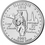 2003 50 State Quarters Coin Illinois Uncirculated Reverse