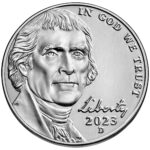 2023 Jefferson Nickel Uncirculated Obverse Denver